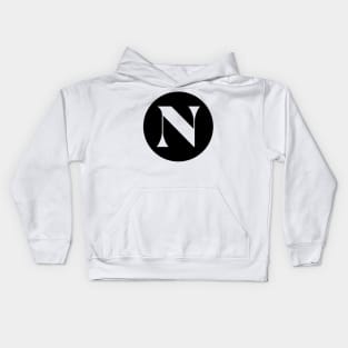 N (Letter Initial Monogram) Kids Hoodie